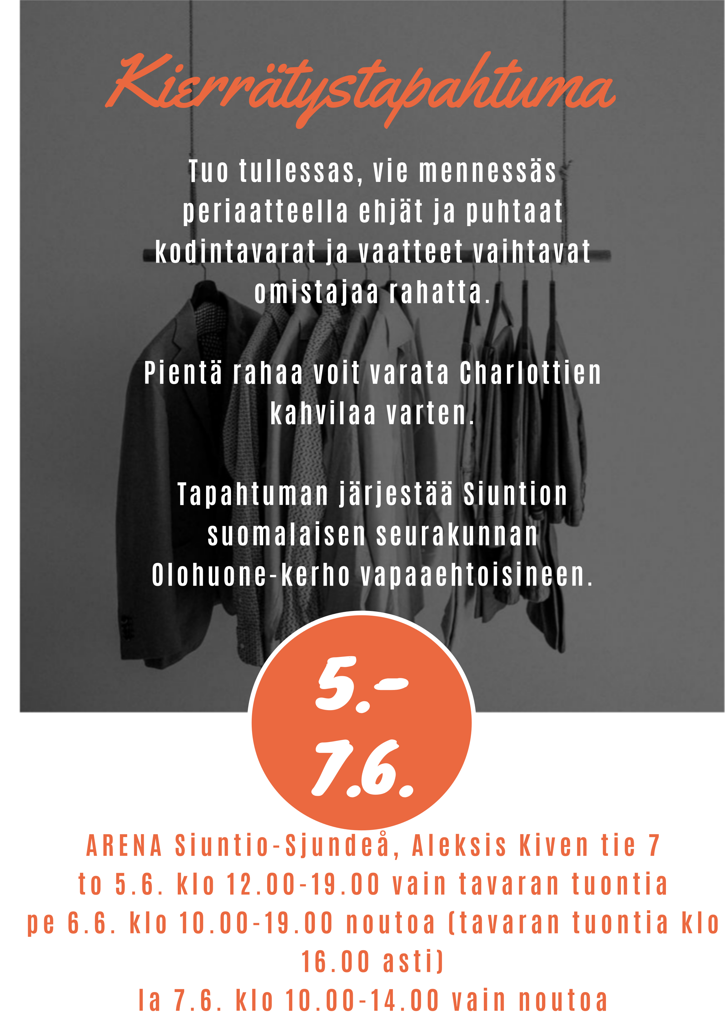 Kierrätystapahtuman mainos