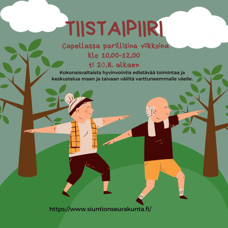 Seniorit jumppaavat puistossa