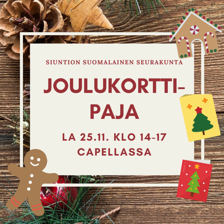 joulukorttipajan mainos